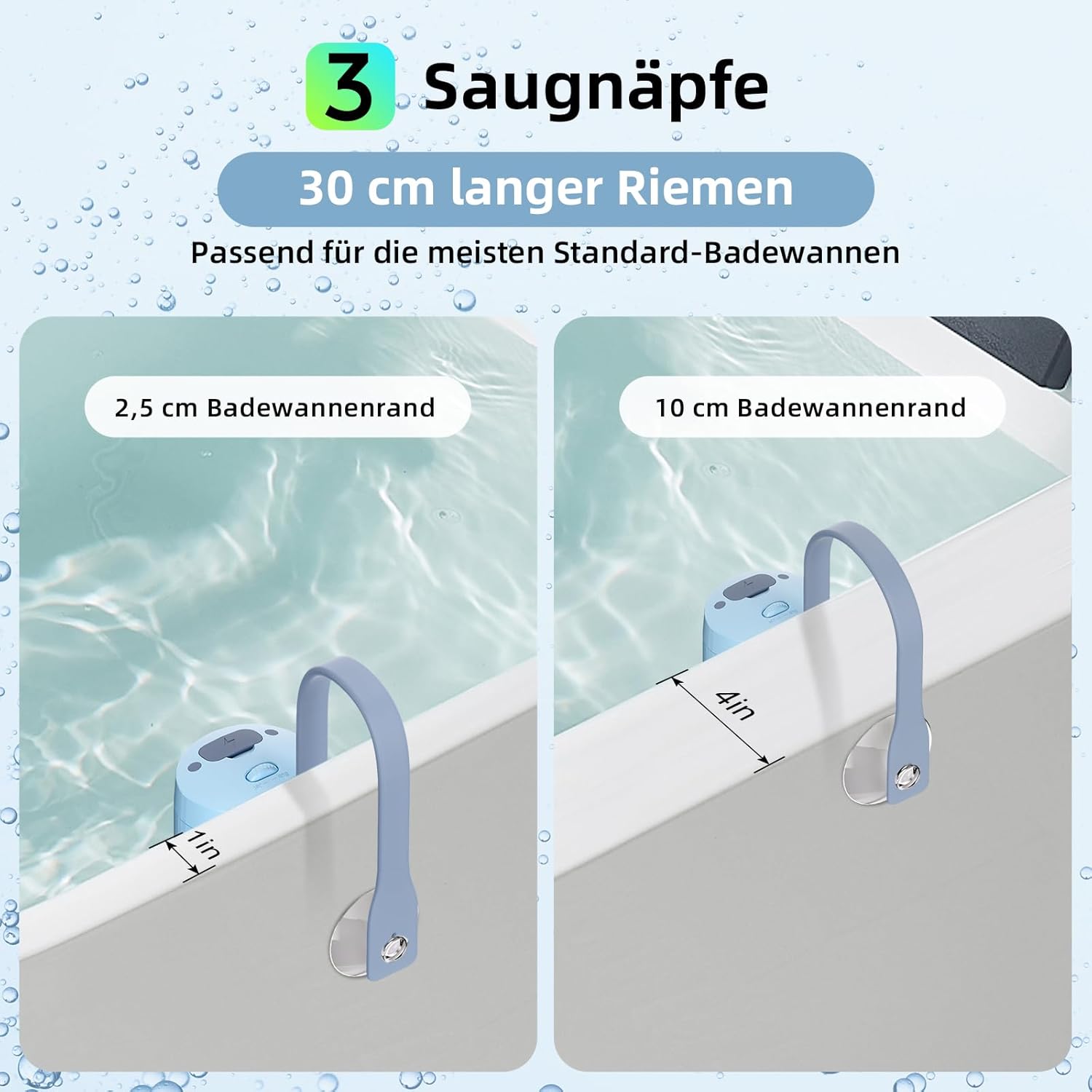 ⭐ Luxus Whirlpools – Bade Spa Massagegerät, ZYAOW Bade Massagegerät Whirlpool Badewanne Blasen-/Jet-Modus, 7 Farben RGB-Atemlicht, Digitales Display, IP67 Wasserdichtes Gerät, Weihnachtsgeschenke für Freunde (Blau) – Bild 8