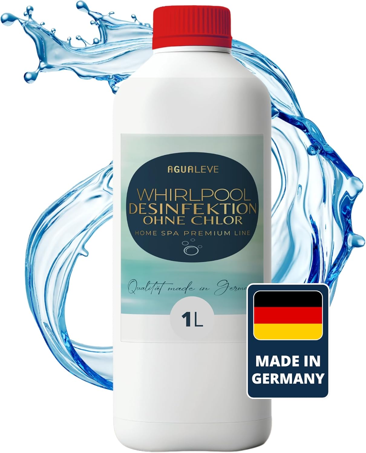 🧼 Zubehör & Pflege – AGUALEVE® Whirlpool Disinfectant without Chlorine 1 Litre Chlorine-Free Water Disinfection with Anti-Algae and Crystal Clear Effect Specially Developed for Hot Tubs Brand Quality Made in Germany