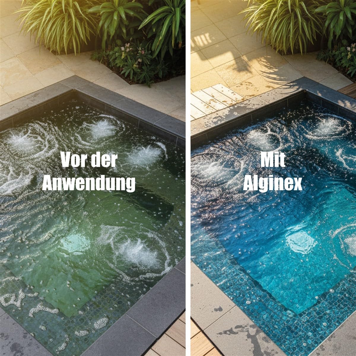 🧼 Zubehör & Pflege – Savings Set Alginex Clean Up Max Calcite Water Care for Whirlpools SwimSpa Banisan Set Water Care Set Algae Disinfection Active Oxygen – Bild 3