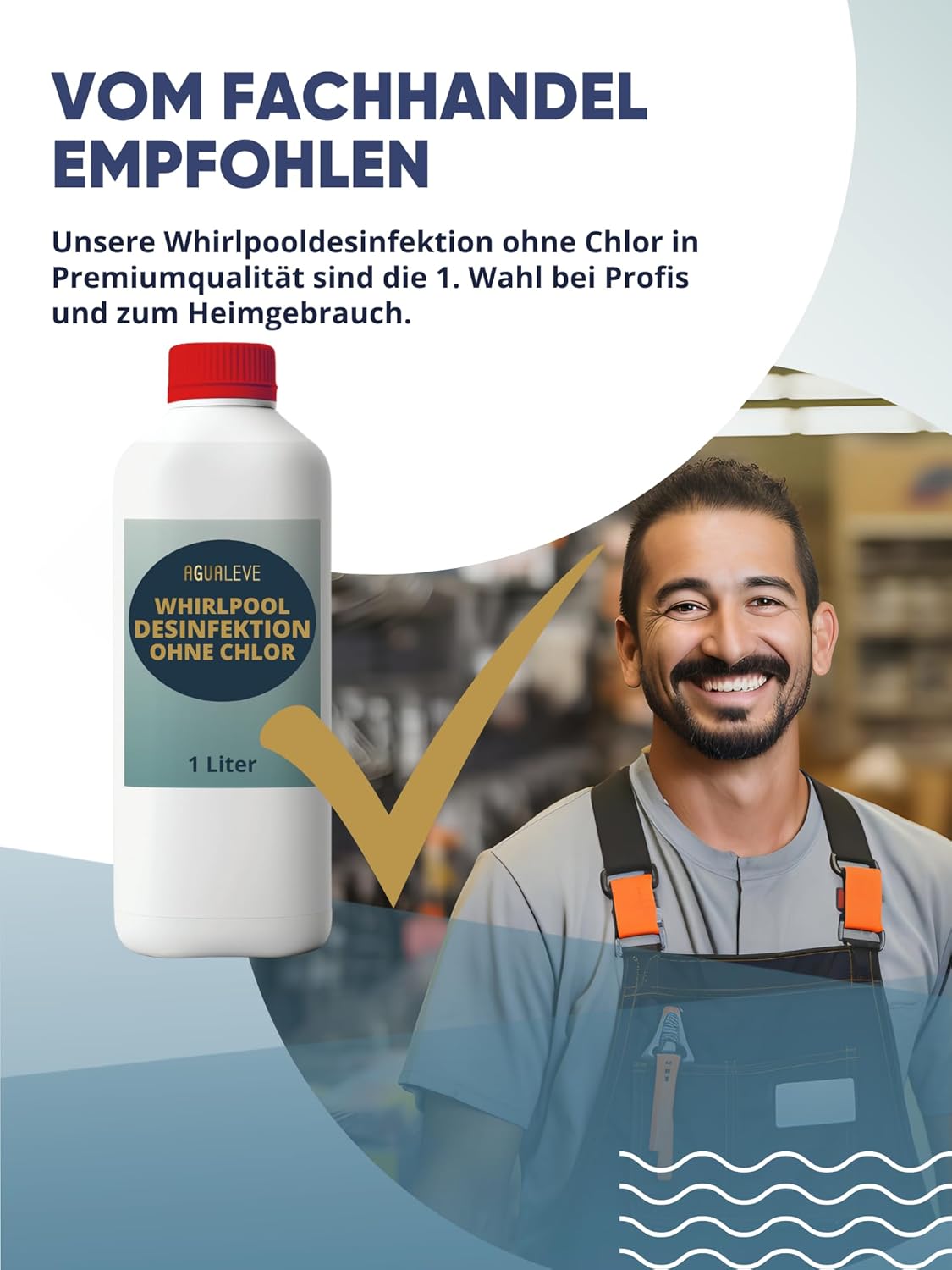 🧼 Zubehör & Pflege – AGUALEVE® Whirlpool Disinfectant without Chlorine 1 Litre Chlorine-Free Water Disinfection with Anti-Algae and Crystal Clear Effect Specially Developed for Hot Tubs Brand Quality Made in Germany – Bild 8