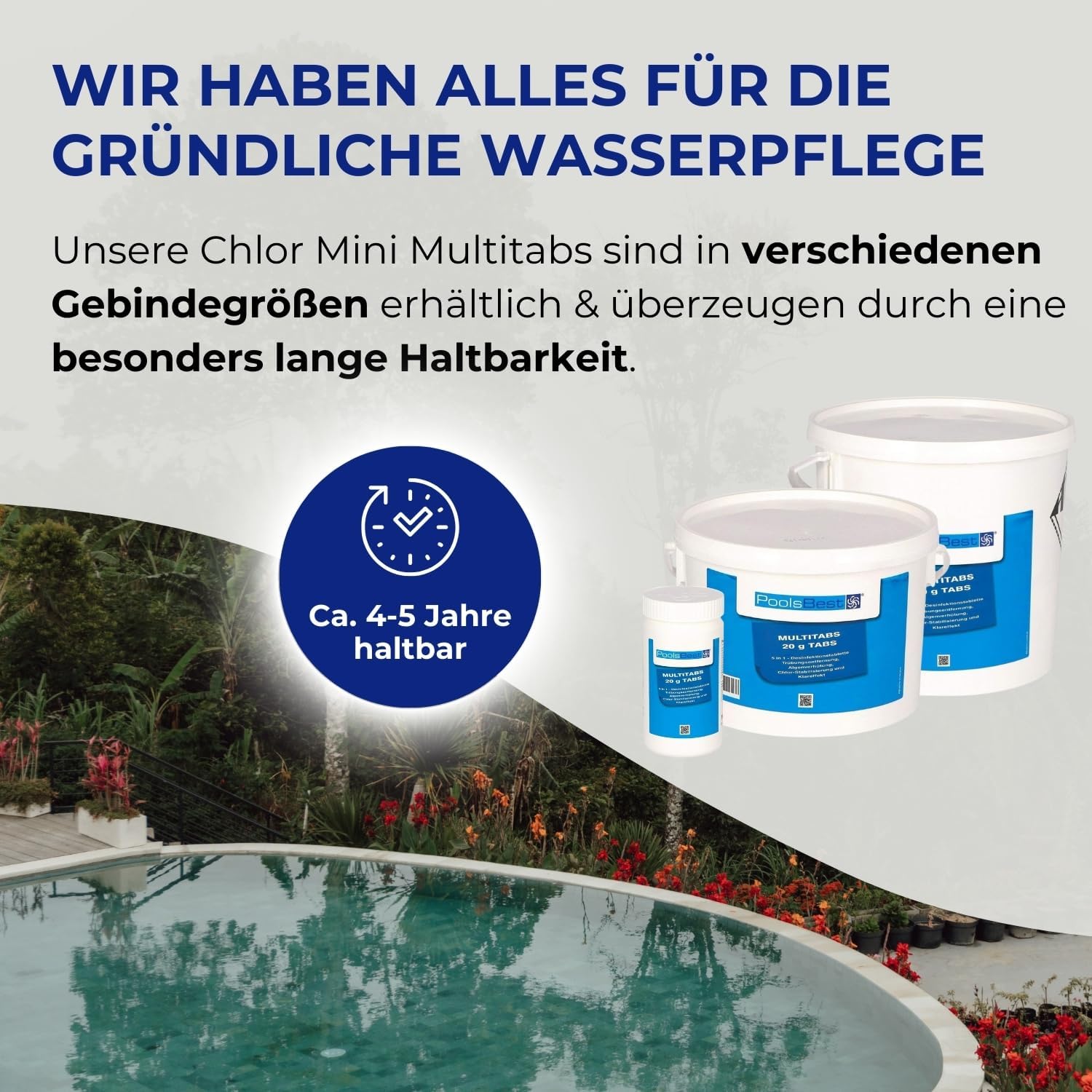 🧼 Zubehör & Pflege – POOLSBEST 1 kg Mini - Multitabs 5-in-1 20 g Tablets - Mini Chlorine Tablets for Pools – Bild 8