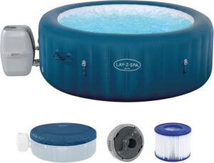 ⭐ Luxus Whirlpools – Bestway Lay-Z-SPA Milan AirJet Plus WiFi Whirlpool, Diameter 196 x 71 cm, Round