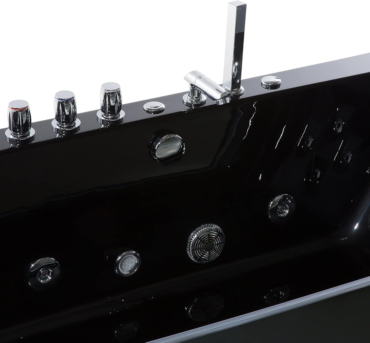 ⭐ Luxus Whirlpools – Balneo-Badewanne Samana mit Massagefunktion Schwarz – Bild 9