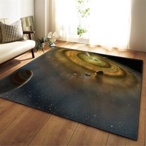 🧊 Whirlpools für Balkon & Terrasse – Moderner Teppich 3D-Sternenhimmel für Wohnzimmer, Whirlpool, Universum, Wolken, Galaxie, bunt, Balkon, Terrasse, Matten, Teppich, Küche, Krabbelmatte, Schlafzimmer, Kinderzimmer (Farbe 1,120 x 160 cm)