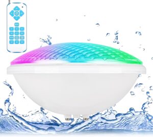 ⭐ Luxus Whirlpools – COOLWEST LED Poolbeleuchtung Par56, 72W RGBW Unterwasserlicht LED, 12V AC/DC Poolbeleuchtung Wasserdicht IP68 mit Fernbedienung für Badewanne, Pool oder Spa
