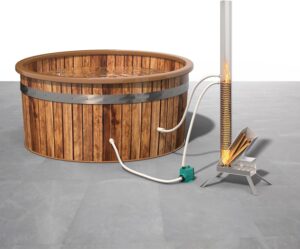 👨‍👩‍👧‍👦 Whirlpools für Familien & Gruppen – Holz-Poolheizung, Wärmepumpenpool mit Brennholz aus Titan, Warmwasser-Wärmepumpe für den Außenbereich für kleinen Pool, Badewanne, Whirlpool-Poolheizung, Holzofen