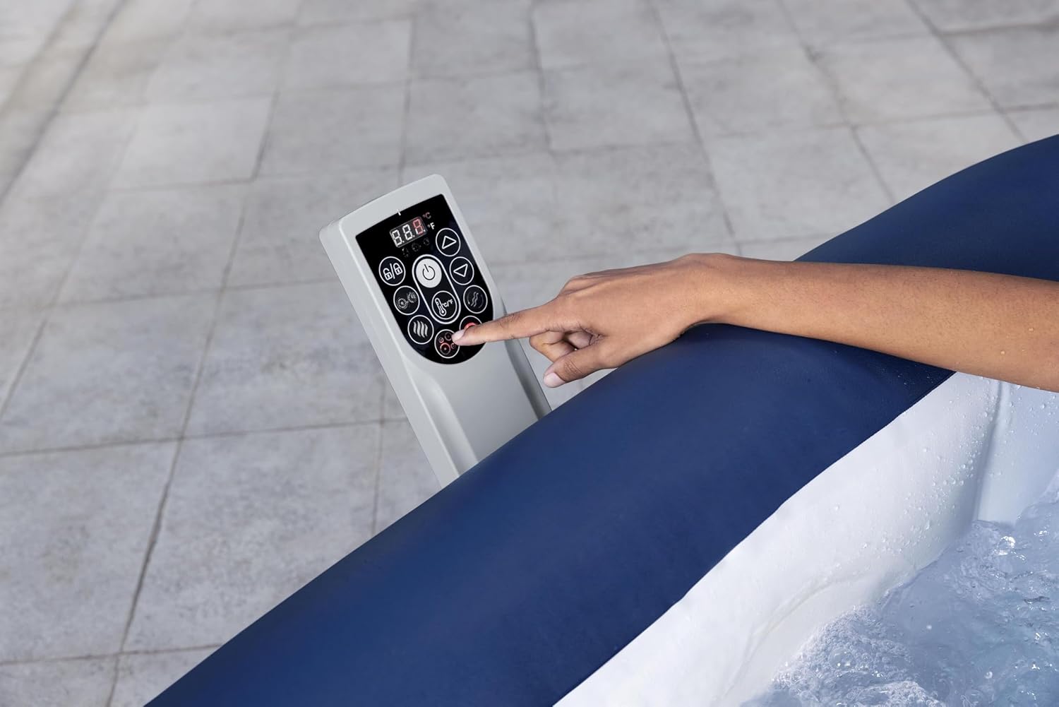 ⭐ Luxus Whirlpools – Bestway Lay-Z-SPA Hawaii AirJet Energiespar-Whirlpool mit App-Steuerung + integrierter UltraFit-Pumpeneinheit, für 6 Personen, 180 x 180 x 71 cm, Kobaltblau – Bild 4