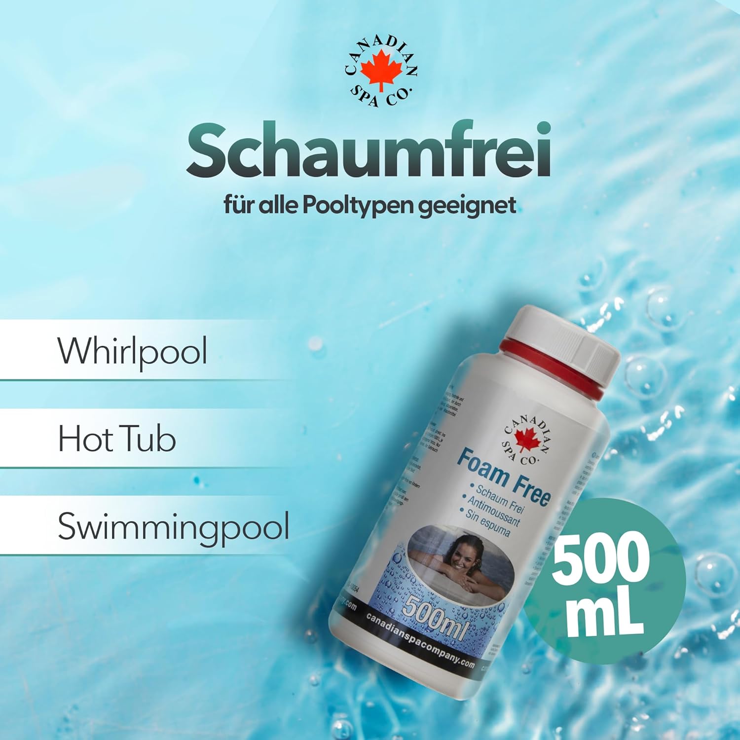 🧼 Zubehör & Pflege – CANADIAN SPA CO. Defoamer Hot Tub 500 ml Anti Foaming Hot Tub Foam Remover for Clear Water – Bild 2