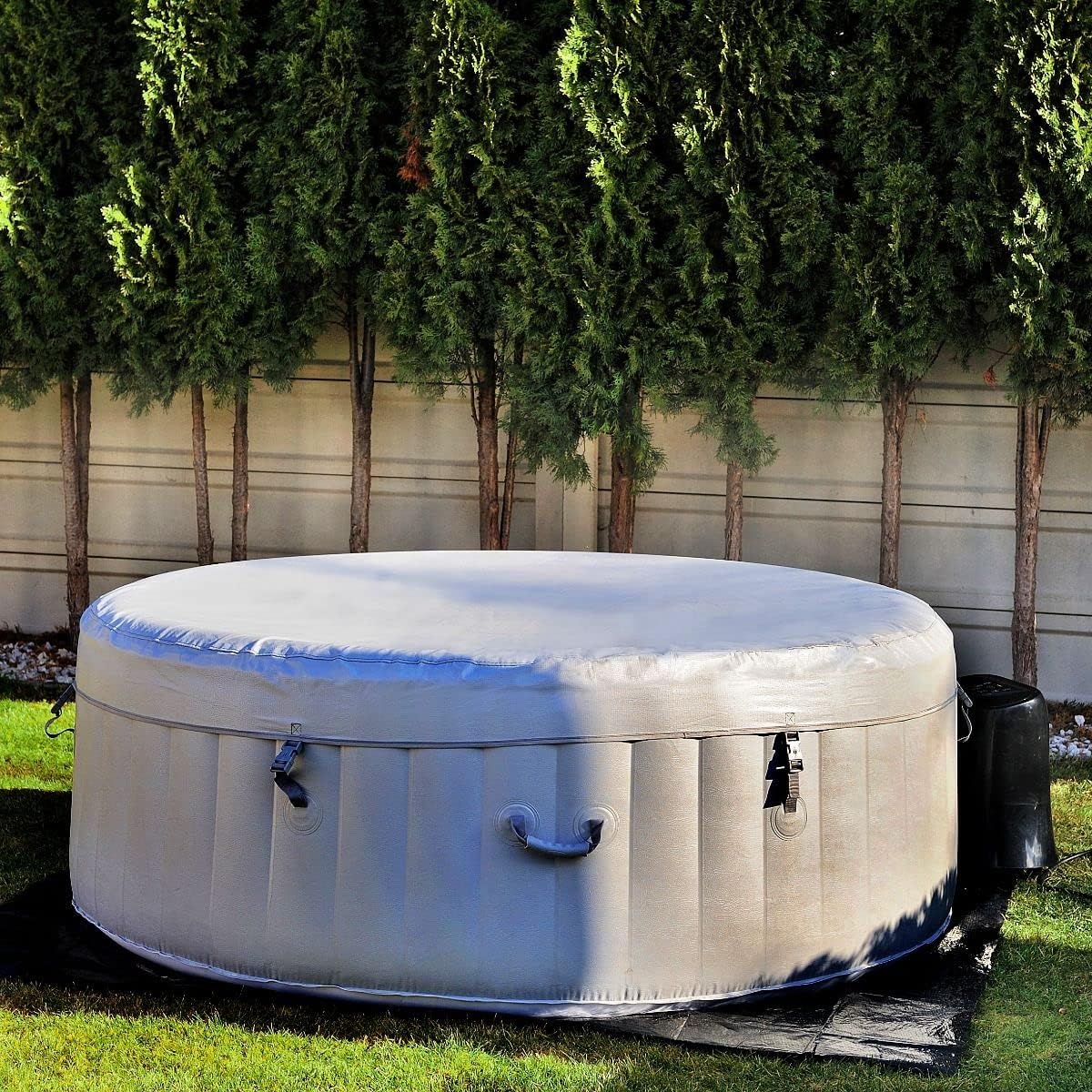 👨👩👧👦 Whirlpools für Familien & Gruppen – Spa NEUER tragbarer aufblasbarer Whirlpool für 6 Personen, Grau – Bild 2
