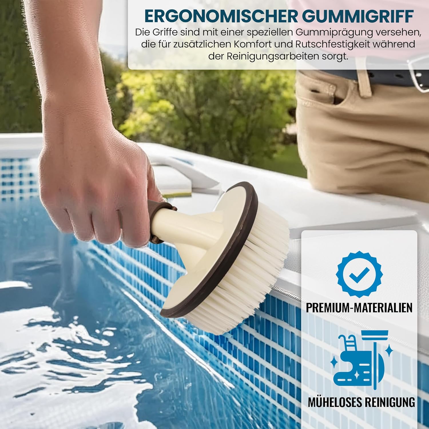 🧼 Zubehör & Pflege – Sunik Spa Pool Cleaning Set - Whirlpool Cleaner Set 3 Pieces - Whirlpool Accessories Maintenance Set with Telescopic Rod, Landing Net Small & Brush - Whirlpool Cleaning Set for Pools & Spa – Bild 6