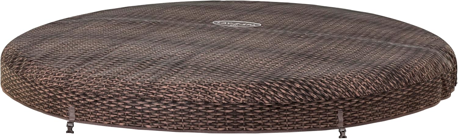 ⭐ Luxus Whirlpools – Bestway Lay-Z-SPA Bali AirJet Energiespar-Whirlpool mit App-Steuerung + integrierter UltraFit-Pumpeneinheit, für 7 Personen, Ø 216 x 71 cm, Rattan-Optik (Schokoladenbraun) – Bild 11
