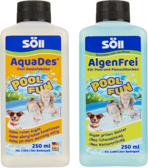 🧼 Zubehör & Pflege – Söll pool care set for pool, swimming pool, paddling pools and also dog pool against algae, bacteria, fungi and spores.