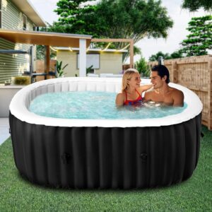 👨‍👩‍👧‍👦 Whirlpools für Familien & Gruppen – Aufblasbare heiße Badewanne, runde tragbare Badewanne für 2 Personen