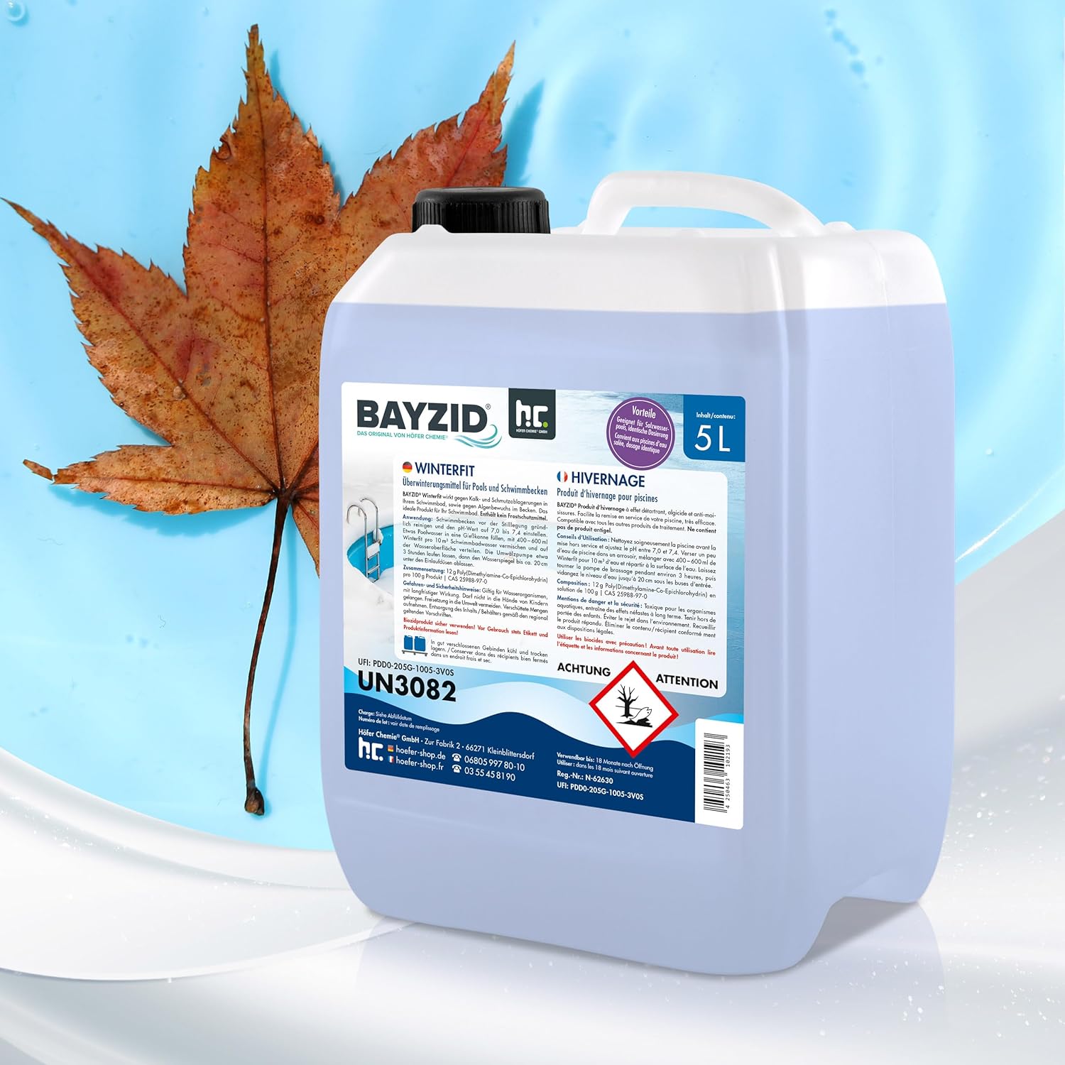 🧼 Zubehör & Pflege – Höfer Chemie 1 x 5 L Pool Winter Agent, Bayzid Winterfit Winterfit Concentrate, Liquid, for Swimming Pool and Pool Höfer Chemie – Bild 3