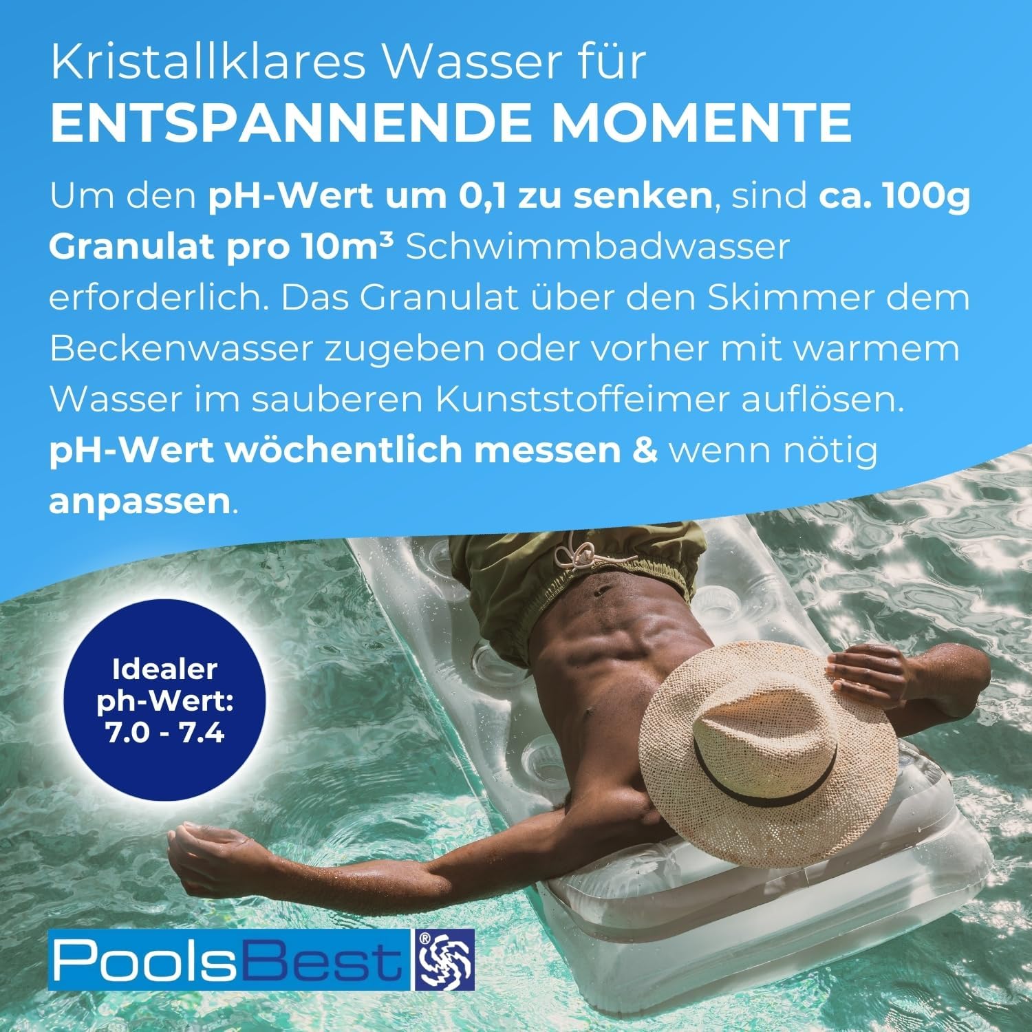 🧼 Zubehör & Pflege – POOLSBEST pH reducer granules, 5 kg – Bild 4