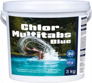 🧼 Zubehör & Pflege – Chlorine Multitabs 11 in 1 - 20 g Slow Dissolving Tablets for Pool & Whirlpool - 3 kg Storage Jar - Multifunctional Tablets for Water Care, Disinfection, Algae Prevention, pH Stabilisation & More