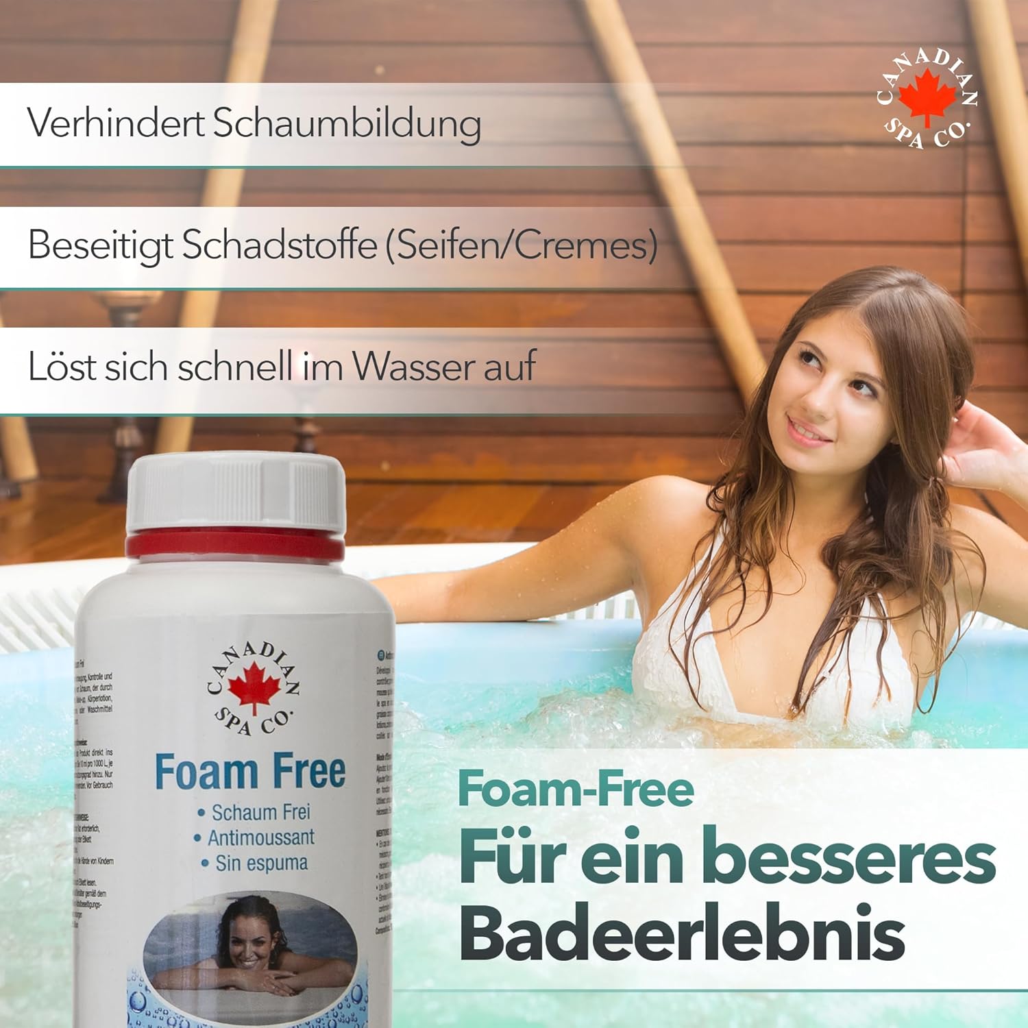 🧼 Zubehör & Pflege – CANADIAN SPA CO. Defoamer Hot Tub 500 ml Anti Foaming Hot Tub Foam Remover for Clear Water – Bild 4