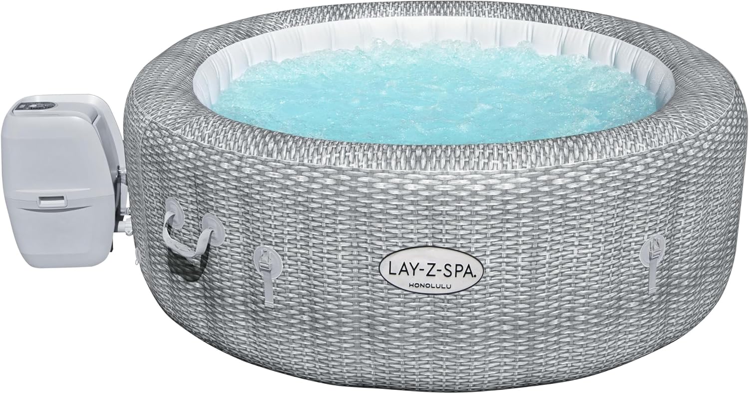 ⭐ Luxus Whirlpools – Bestway® LAY-Z-SPA® Honolulu AirJet™ runder Whirlpool, 196 x 71 cm