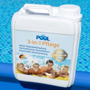 🧼 Zubehör & Pflege – zooprinz 3-in-1 Pool Cleaning Water Care – Ideal 2 L – Against Algae and Deposits in the Pool – Perfect Disinfection and Cleaning of Paddling Pool Swimming Pool – for Clear Water