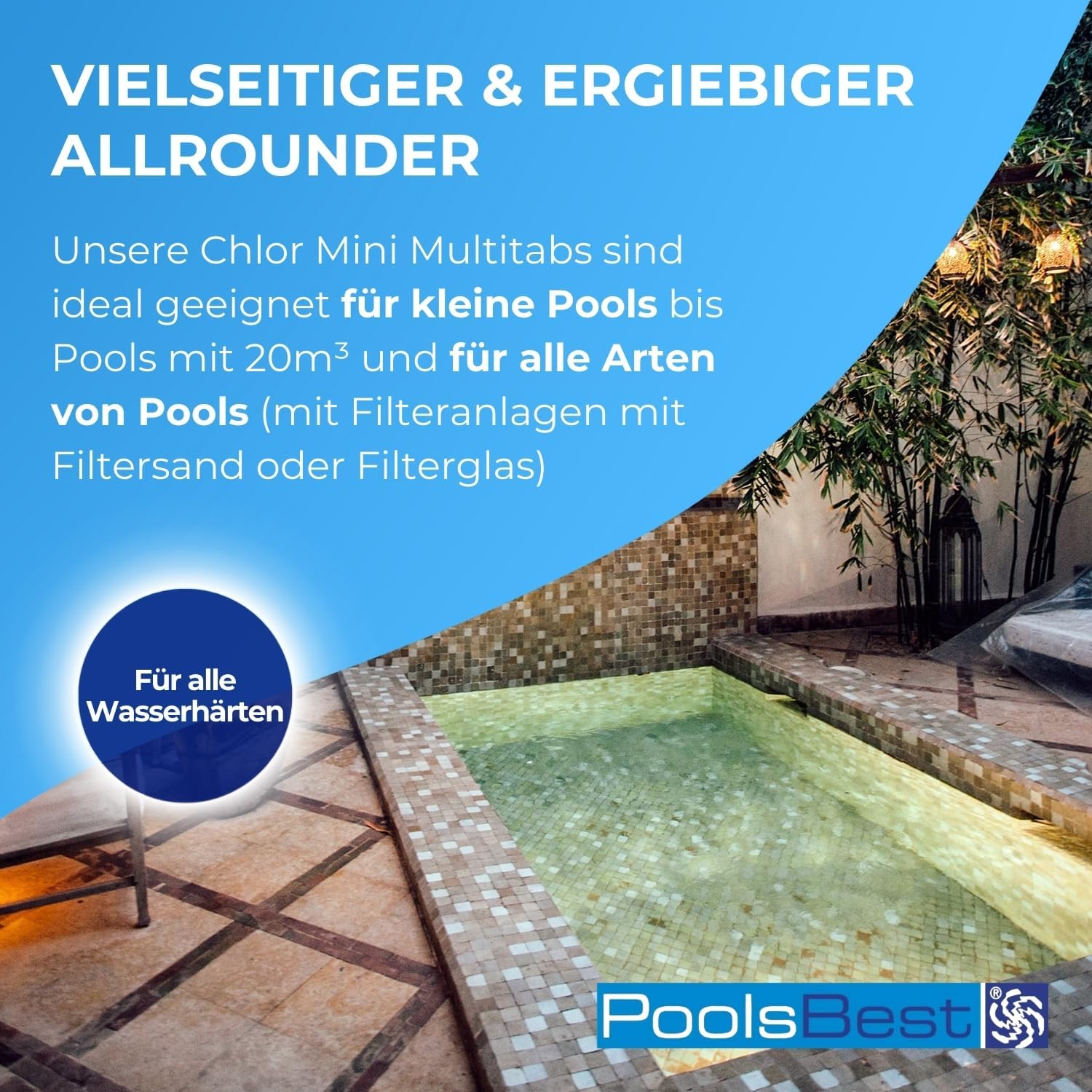 🧼 Zubehör & Pflege – POOLSBEST 1 kg Mini - Multitabs 5-in-1 20 g Tablets - Mini Chlorine Tablets for Pools – Bild 6