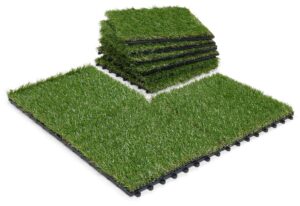 🧊 Whirlpools für Balkon & Terrasse – Terrassenfliesen aus Verbundwerkstoff, Terrassenbalkon, Beton, Whirlpool, 30 x 30 cm, quadratische Verbindung, einfache Installation, pflegeleicht, 18 x Terrassenfliesen, Kunstrasen