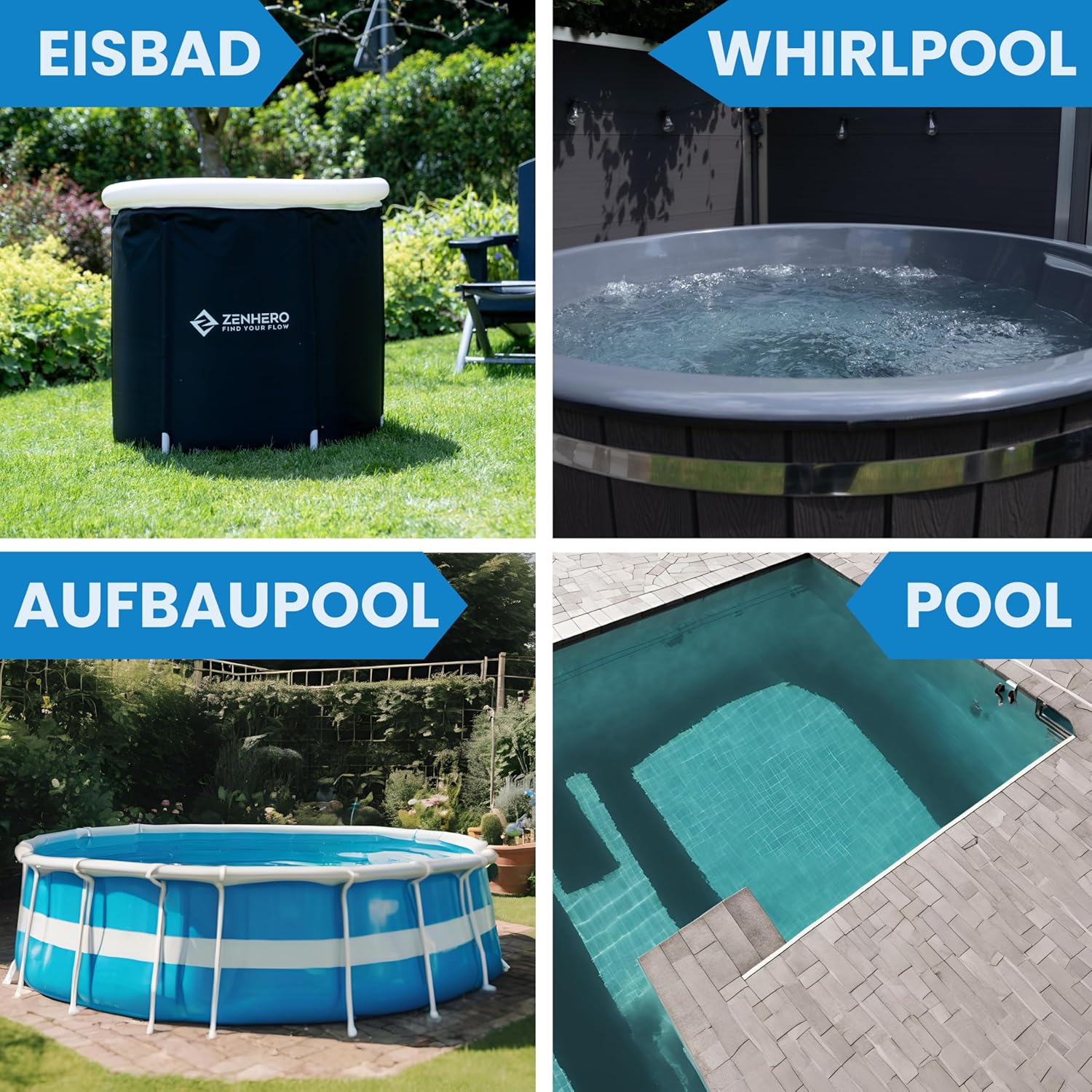🧼 Zubehör & Pflege – Zenhero® Eisbad Water Care MD Water Clean 1000 ml - Skin-friendly & Effective - Nature-Identical Active Ingredient - Dermatest Very Good Excellent - For Ice Bath, Ice Barrel, Ice Pool - Made in – Bild 7