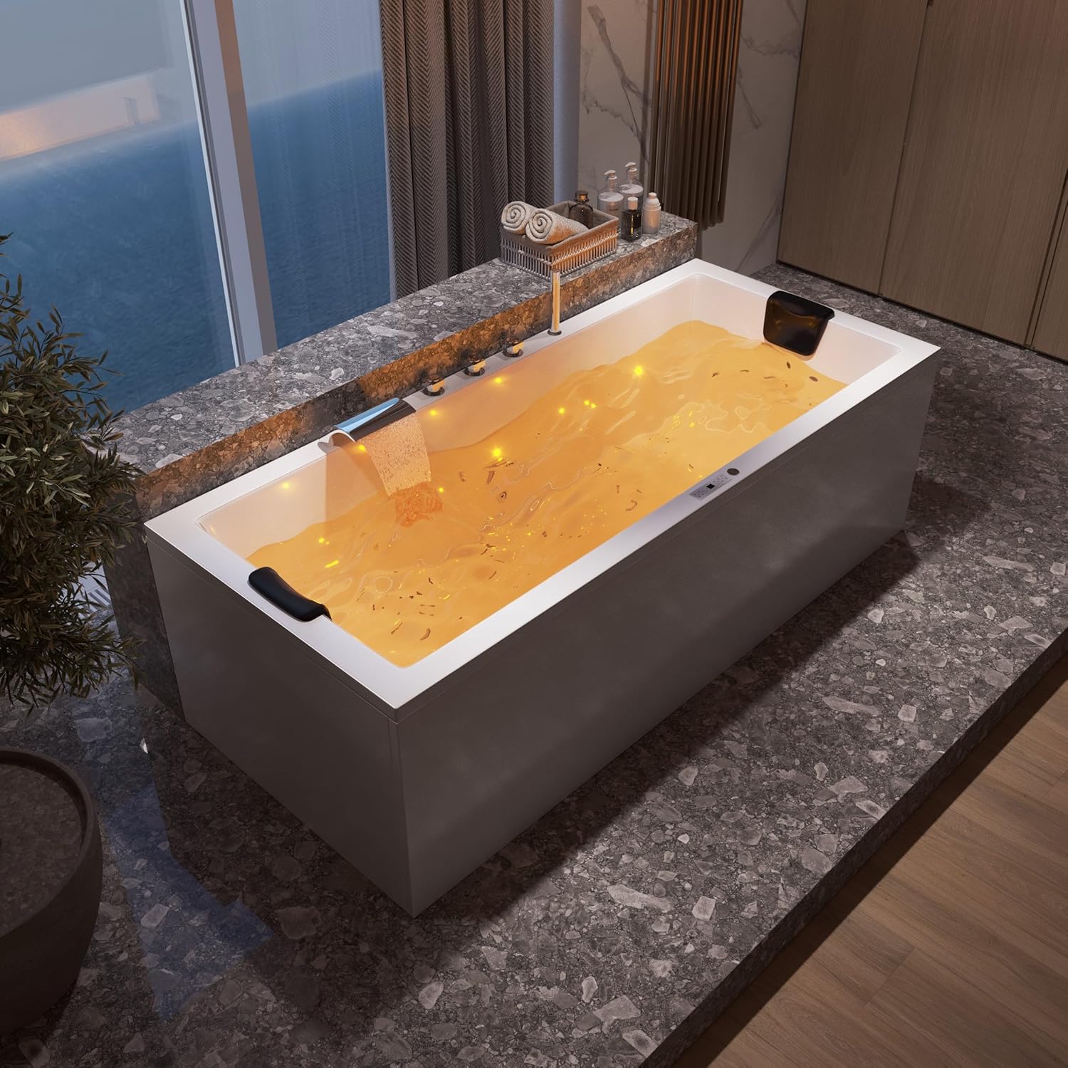 ⭐ Luxus Whirlpools – AQUADE Acryl-Whirlpool-Badewanne Wolfsburg 200 x 90 cm Komplettset – Wählen Sie Ihr perfektes Bad/Whirlpool: Basic, Classic, Air Relax, Lux – Bild 7