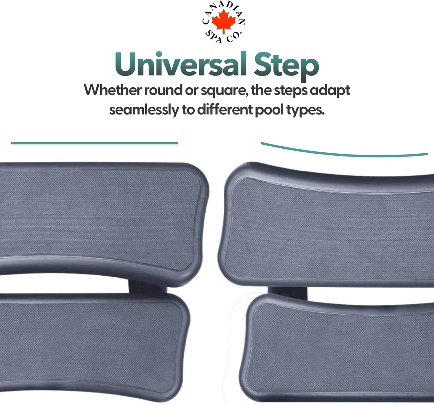👨👩👧👦 Whirlpools für Familien & Gruppen – CANADIAN SPA CO. Universelle Whirlpool-Treppe, 2 Stufen, 40 x 72 x 52 cm, Einstiegshilfe für den Pool, rutschfest und tragbar, Whirlpool-Zubehör – Bild 6