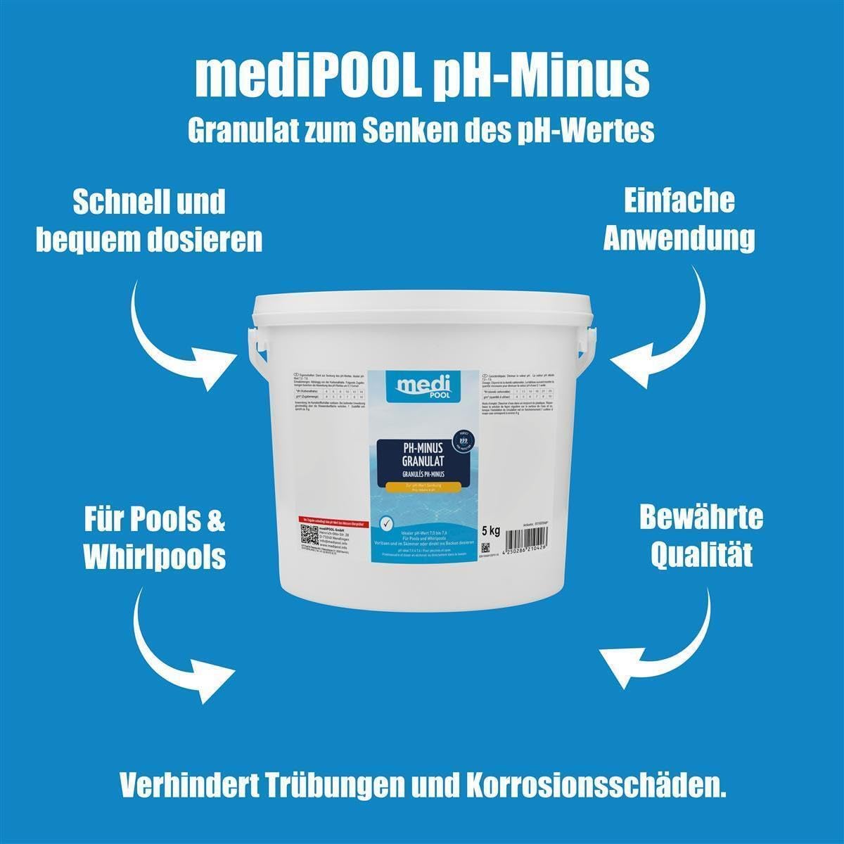 🧼 Zubehör & Pflege – ESUEDRO Einkaufsgesellschaft Deutscher Drogisten AG - KHG/HPC (FO) Medipool pH Minus 811605MP Pool Granules 5 kg – Bild 2