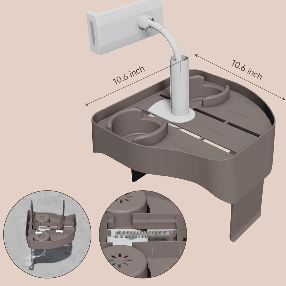 🎯 Whirlpool Gadgets – 3-in-1 Adjustable Hot Tub Tray with Drink Holder Phone Stand - Universal Fit Side Table for Inflatable Hot Tubs, Spas, Pools - Drink Snack Holder Accessories for Adults, Outdoor – Bild 6