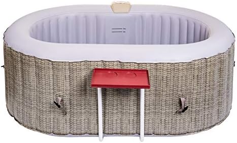 ⭐ Luxus Whirlpools – Belatrix Mountine 120 Mobiler Whirlpool (aufblasbar) Rattan | Set inklusive Matte und Thermohülle – Bild 3