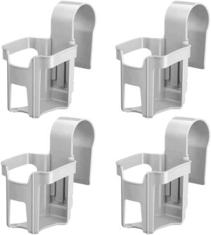 🎯 Whirlpool Gadgets – 4 Pieces Drink Holder Pool Edge, Pool Cup Holder, Poolside, Drink Holder Pool, for Storing Drinks and Small Items on the Edge of the Pool (Khaki)