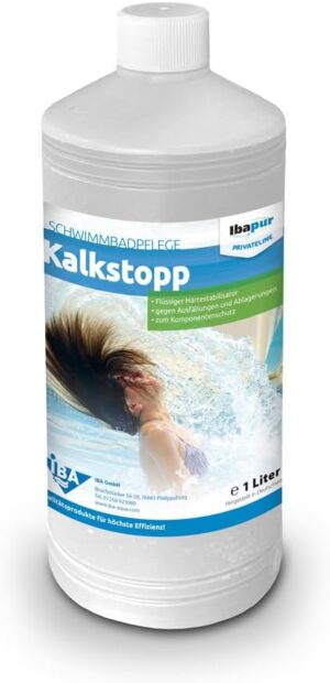 🧼 Zubehör & Pflege – IBA Limescale Stop Hardness Stabiliser Pool Swimming Pool Fountain 1 Litre