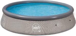 ⭐ Luxus Whirlpools – HAF® Swing Quick Up Pool in Grau mit den Maßen 366 x 91 cm | Ca. 6.700 Liter Wasserkapazität | Selbstaufbauendes und selbsttragendes Schwimmbad | Gartenpool/Aufstellpool ohne Filterpumpe