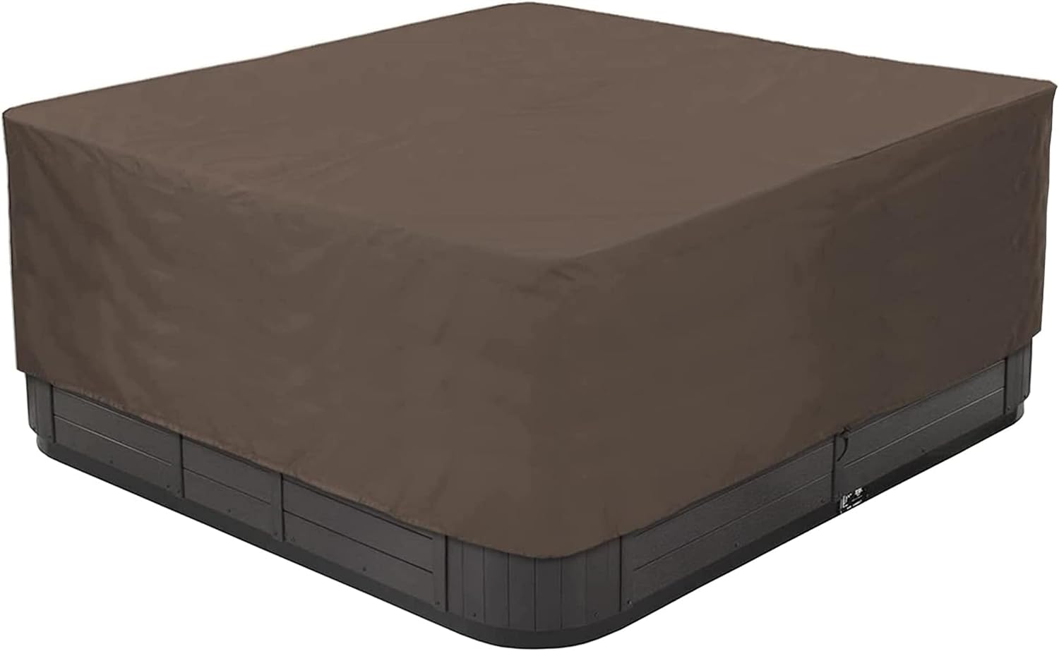 👨👩👧👦 Whirlpools für Familien & Gruppen – Abdeckung von Whirlpools, wasserdichte quadratische Whirlpool-Abdeckung aus 210D-Polyester, Outdoor-Spa-Abdeckungen, Anti-UV-Gartenbad-Pool-Abdeckung, mehrere Größen zur Auswahl, grau, 244 x 244 x 90 cm
