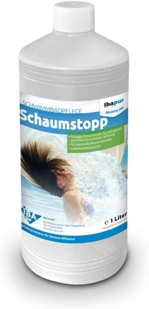 🧼 Zubehör & Pflege – IBA 1 Litre Foam Stop Schaum-Ex Defoamer Pool Highly Effective Food Grade