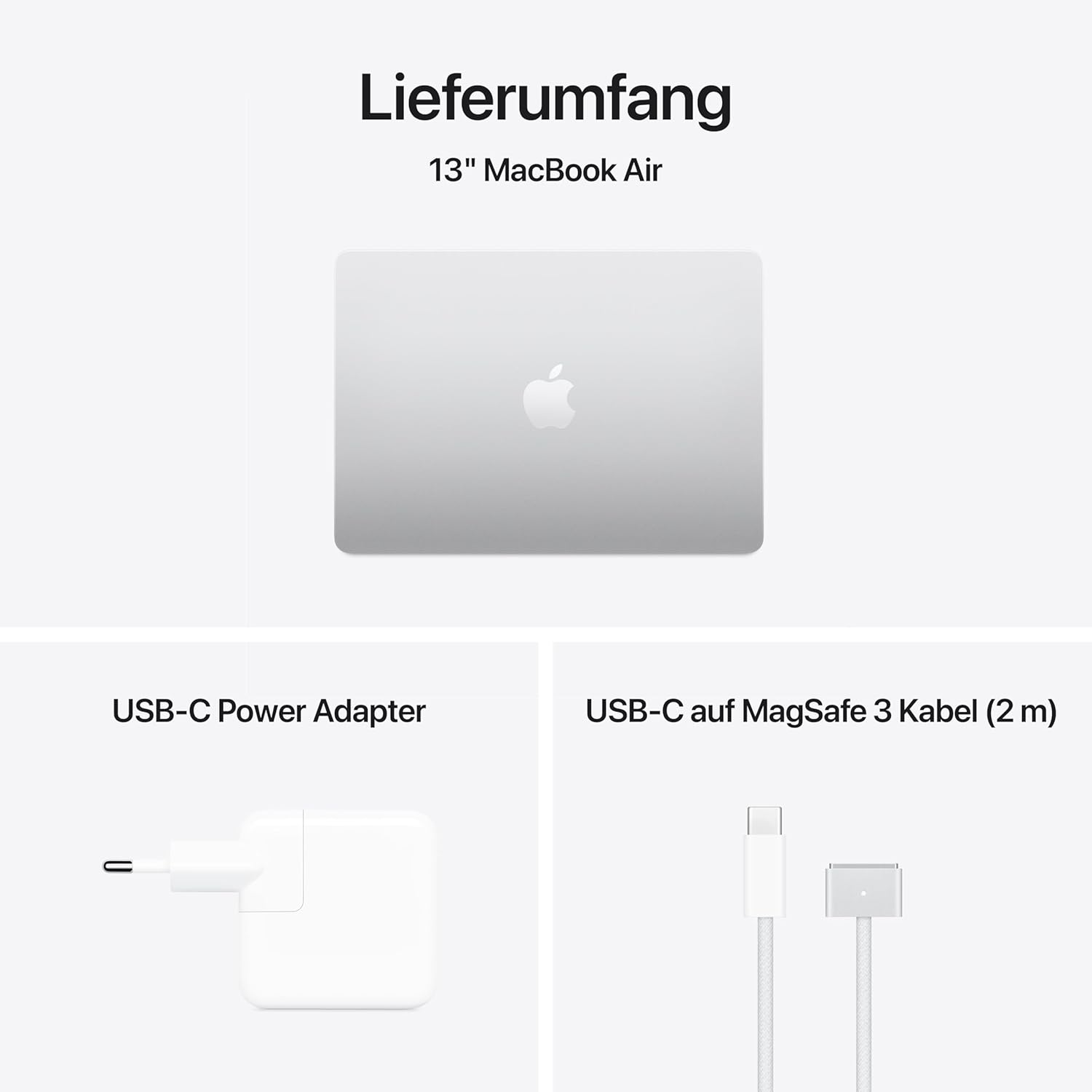 ⭐ Luxus Whirlpools – Apple MacBook Air (13 Zoll, Apple M4 Chip mit 10-Core-CPU und 10-Core-GPU, 16 GB gemeinsamer Speicher, 512 GB) – Silber – Bild 6