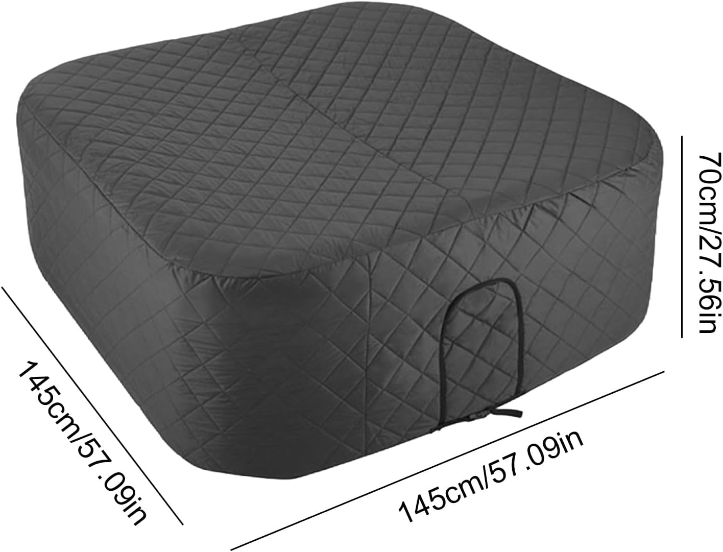 🧊 Whirlpools für Balkon & Terrasse – Spa-Abdeckungen und Abdeckungen | energiesparender Deckel, faltbar, für Spa, aufblasbar, 145 cm, Winter, Garten, Terrasse, Haus – Bild 5