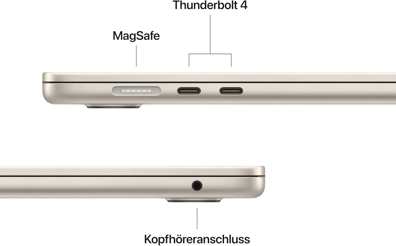 ⭐ Luxus Whirlpools – Apple MacBook Air (15 Zoll, Apple M4 Chip mit 10-Core-CPU und 10-Core-GPU, 24 GB gemeinsamer Speicher, 512 GB) – Polar Star – Bild 5