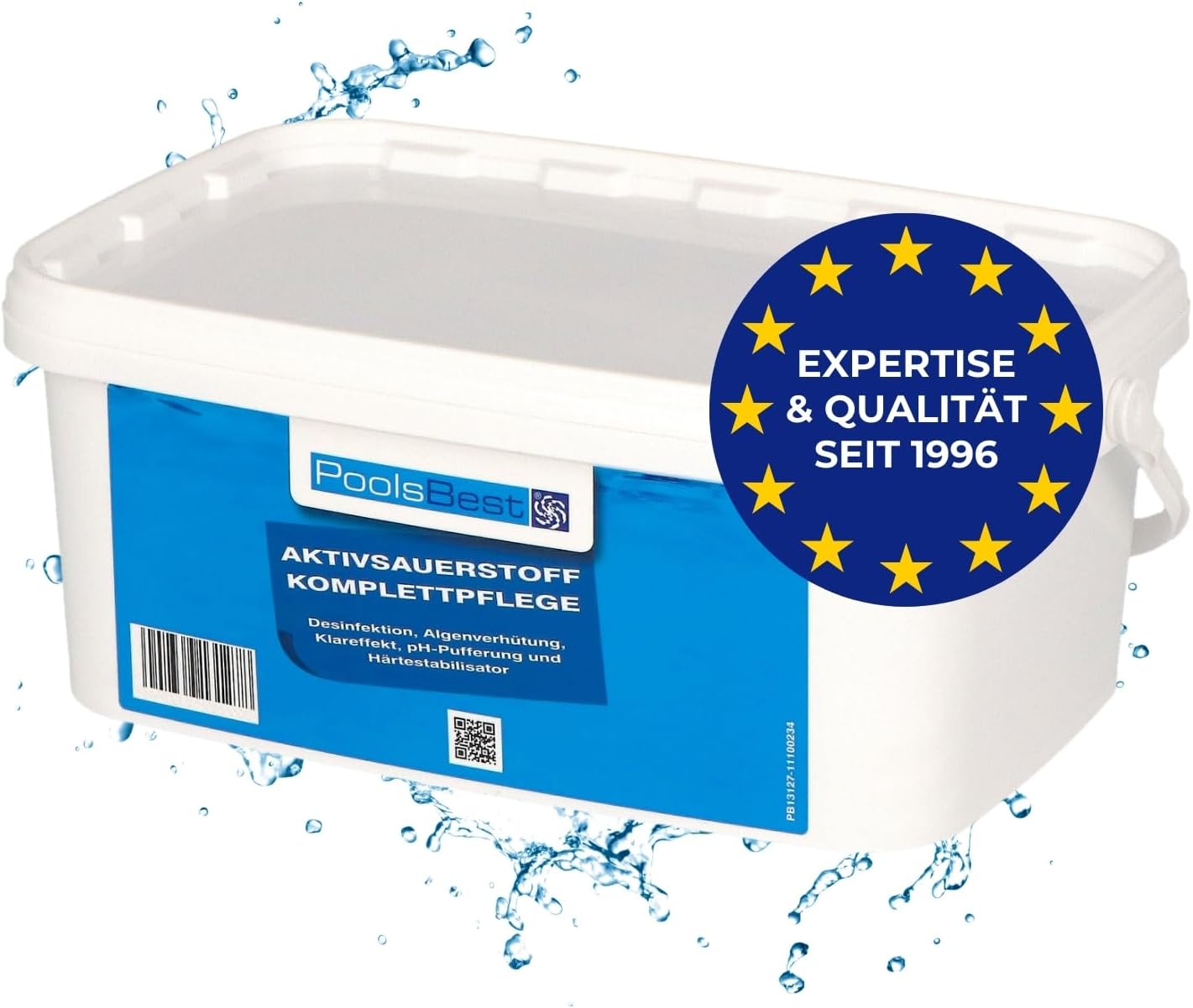 🧼 Zubehör & Pflege – PoolsBest Active Oxygen Pool Complete Care 2.24 kg I Active Oxygen Granules with Clarifying Effect I 8 Double Bags with Chlorine-Free Oxygen Granules I Pool Oxygen for Disinfection & Algae Prevention