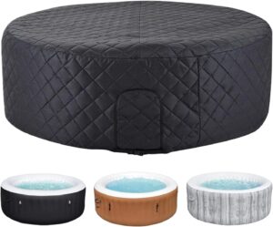 🧊 Whirlpools für Balkon & Terrasse – Spa-Abdeckungen für – isolierter Thermoschutz, Faltbarer -Schutz, für 144 cm aufblasbares Spa, Winter, Outdoor, Bad, Hinterhof, Terrasse