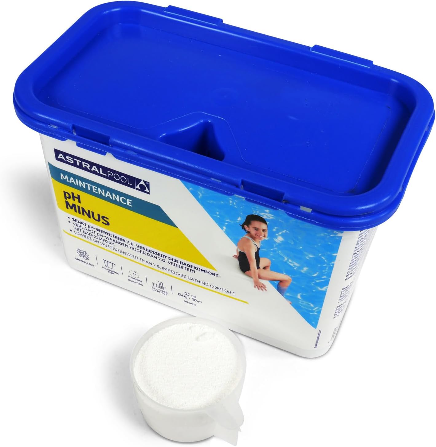 🧼 Zubehör & Pflege – Astral Pool pH Minus Granules 1.5 kg - Fast Acting pH Reducer for Pools and Hot Tubs - Effective Water Care Against Limescale and Skin Irritation – Bild 9