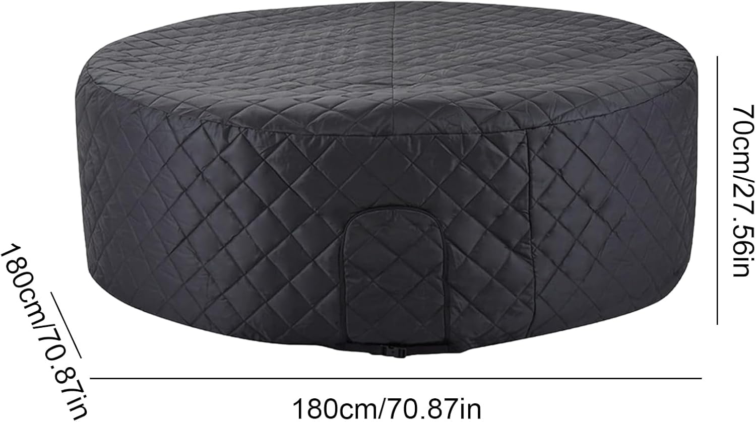 🧊 Whirlpools für Balkon & Terrasse – Spa-Abdeckung – energiesparender Deckel | Faltbare Schutzhülle für Spa, aufblasbar, 145 cm, Winter, Garten, Terrasse, Haus – Bild 5