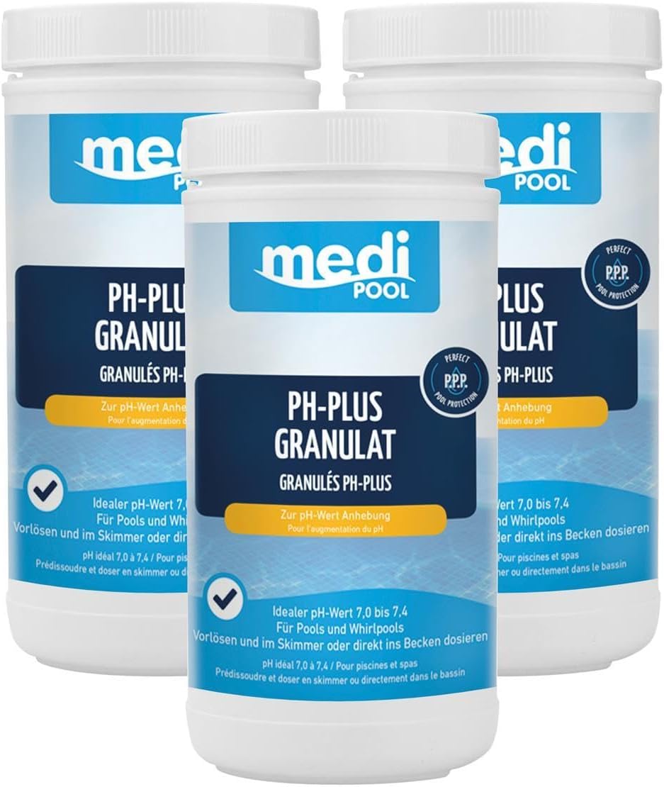 🧼 Zubehör & Pflege – mediPOOL pH-Plus Granules 3 x 1 kg