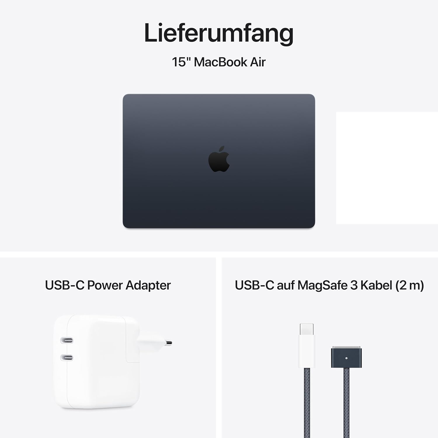 ⭐ Luxus Whirlpools – Apple MacBook Air (15 Zoll, Apple M4 Chip mit 10-Core-CPU und 10-Core-GPU, 16 GB gemeinsamer Speicher, 256 GB) – Mitternacht – Bild 6