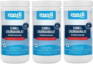 🧼 Zubehör & Pflege – mediPOOL Quick Chlorine Granules 3 x 1 kg