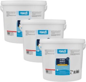 🧼 Zubehör & Pflege – mediPOOL pH Countersink, pH Minus Granules, 3 x 5 kg