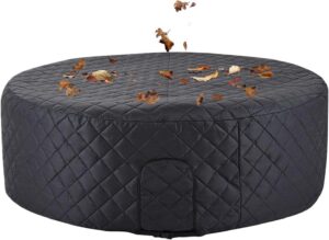 🧊 Whirlpools für Balkon & Terrasse – Spa-Abdeckung – energiesparender Deckel | Faltbare Schutzhülle für Spa, aufblasbar, 145 cm, Winter, Garten, Terrasse, Haus