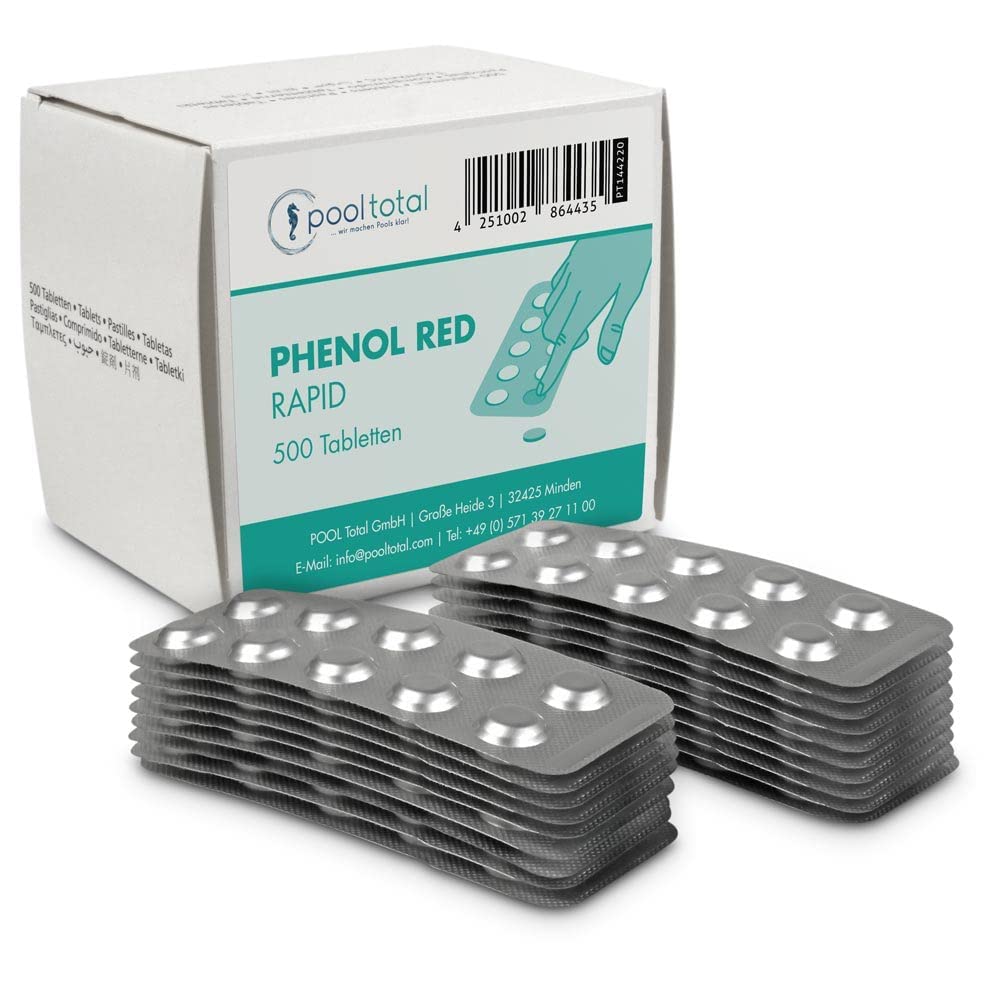🧼 Zubehör & Pflege – POOL Total Phenol Red Rapid Tablets for pH Analysis in Swimming Pool or Hot Tub (500)
