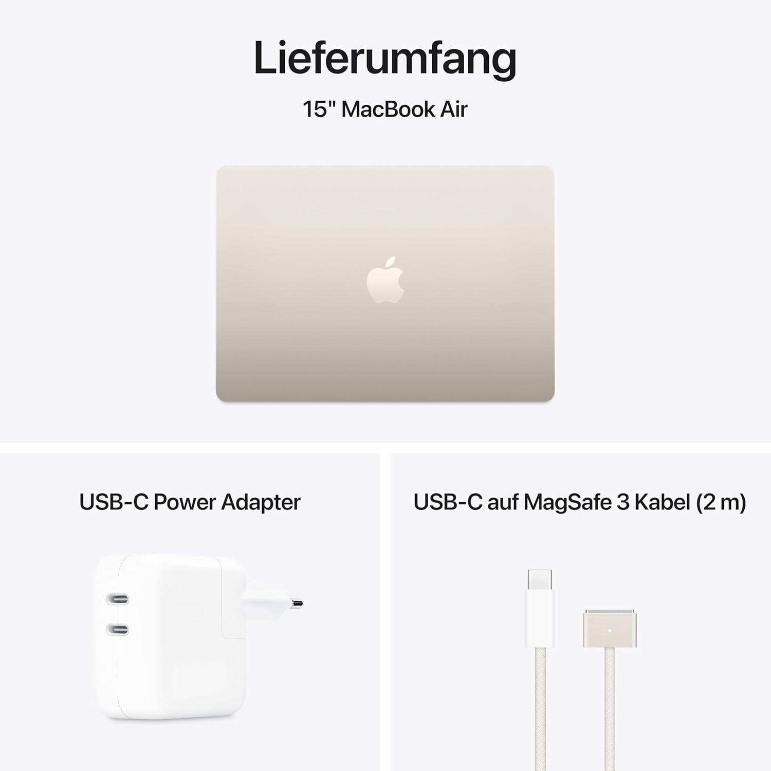 ⭐ Luxus Whirlpools – Apple MacBook Air (15 Zoll, Apple M4 Chip mit 10-Core-CPU und 10-Core-GPU, 24 GB gemeinsamer Speicher, 512 GB) – Polar Star – Bild 6